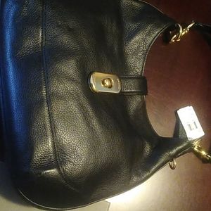 Coach leather black bag new with tags
